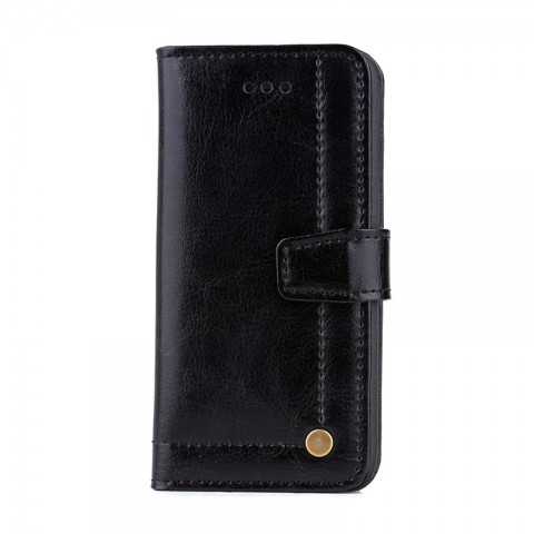 Чехол-книжка для iPhone 5/5S/SE из кожи Modena, чёрный