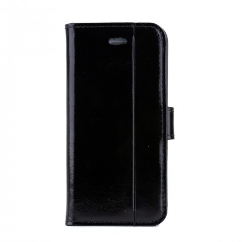 Чехол Modena для iPhone 5/5S/SE из кожи, задняя застёжка, чёрный