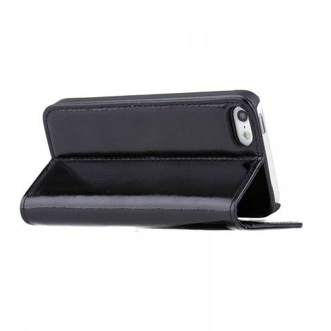 Чехол Modena для iPhone 5/5S/SE из кожи, задняя застёжка, чёрный-2