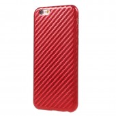 Чехол-накладка для iPhone 6 Plus/6s Plus TPU карбон-имитация, красный Чехол-накладка для iPhone 6 Plus/6s Plus TPU карбон-имитация, красный