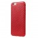 Чехол-накладка для iPhone 6 Plus/6s Plus TPU карбон-имитация, красный