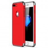 Чехол-накладка для iPhone 7 Plus / 8 Plus TPU красный с хромом, глянцевый Чехол-накладка для iPhone 7 Plus / 8 Plus TPU красный с хромом, глянцевый