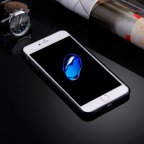 Чехол-накладка для iPhone 7 Plus / 8 Plus TPU карбон-имитация, черный-4