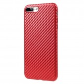 Чехол-накладка для iPhone 7 Plus / 8 Plus TPU карбон-имитация, красный Чехол-накладка для iPhone 7 Plus / 8 Plus TPU карбон-имитация, красный