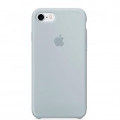 Чехол силиконовый для iphone-8/7, дымчато-голубой
