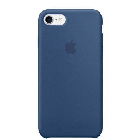 Чехол силиконовый для iphone-8/7, "глубокий синий"