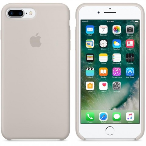 Чехол силиконовый для iPhone 7 Plus / 8 Plus, бежевый-1