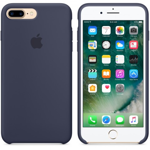 Чехол силиконовый для iPhone 7 Plus / 8 Plus, темно-синий-1