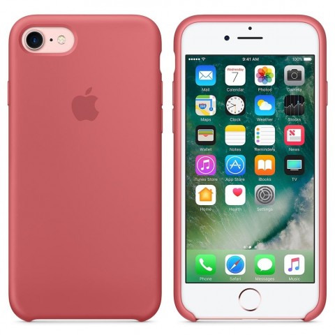 Чехол силиконовый для iphone-8/7, "розовая камелия"-1