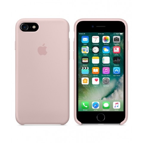 Чехол силиконовый для iphone-8/7, "розовый песок"-1
