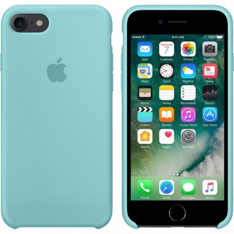Чехол силиконовый для iphone-8/7, "синее море"-1
