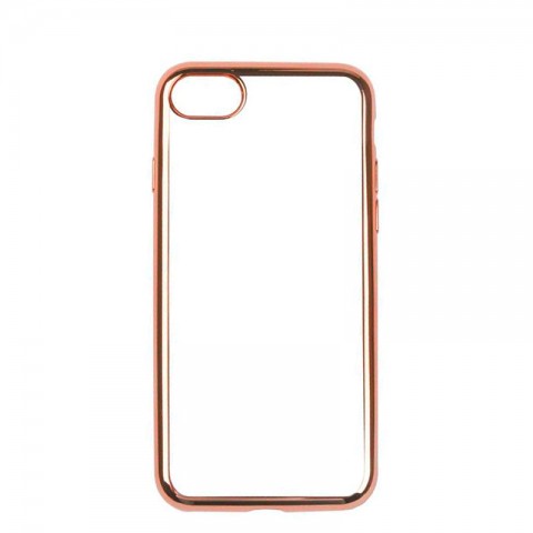 Чехол-накладка для iphone-8/7 силиконовый с рамкой, золотой