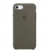 Чехол силиконовый для iphone-8/7, темно-оливковый