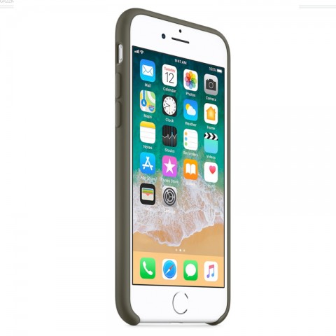 Чехол силиконовый для iphone-8/7, темно-оливковый-1
