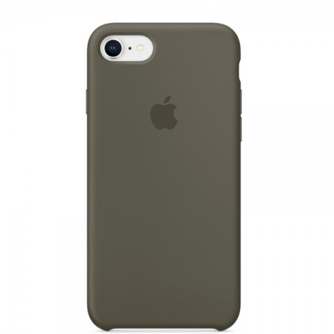 Чехол силиконовый для iphone-8/7, темно-оливковый