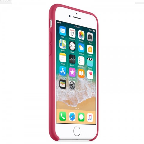 Чехол силиконовый для iphone-8/7, красная роза-1