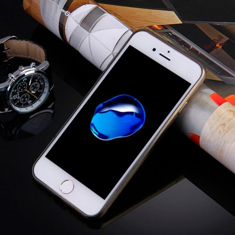 Чехол-накладка для iphone-8/7 TPU карбон-имитация, серебристый-2