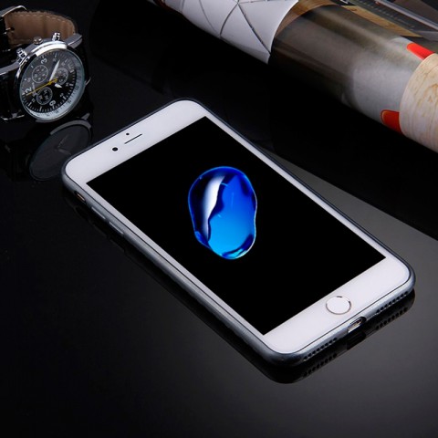 Чехол-накладка для iphone-8/7 TPU карбон-имитация, серебристый-4