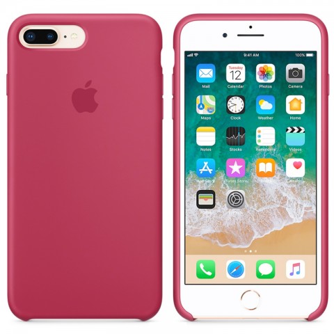 Чехол силиконовый для iPhone 7 Plus / 8 Plus, красная роза-3