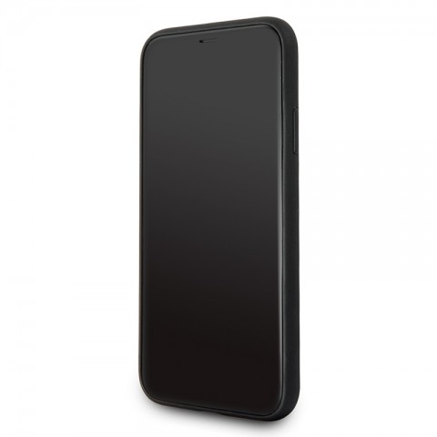 Чехол-накладка кожаный BMW для iPhone X, черный-7