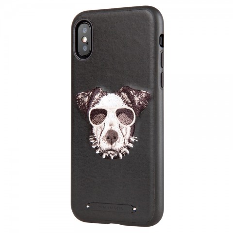 Чехол-накладка кожаный Viva Madrid для iPhone X, Culto Dog