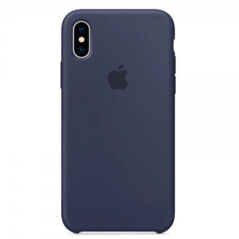 Силиконовый чехол для iPhone X, тёмно-синий