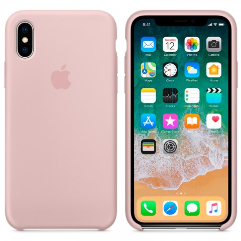 Силиконовый чехол для iPhone X, «розовый песок»-1
