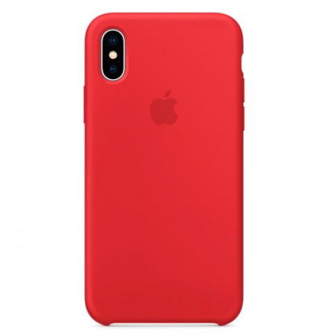 Силиконовый чехол для iPhone X, красный