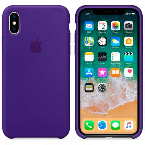 Силиконовый чехол для iPhone X, «ультрафиолет»-2