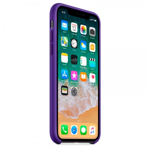 Силиконовый чехол для iPhone X, «ультрафиолет»-1