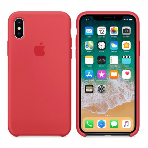 Силиконовый чехол для iPhone X, «спелая малина»-2