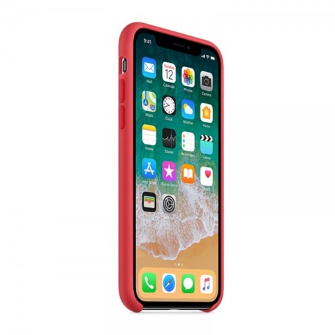 Силиконовый чехол для iPhone X, «спелая малина»-1