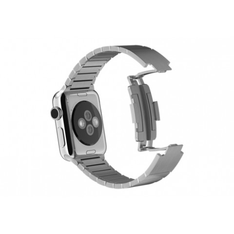 Блочный браслет 42мм для Apple Watch, серебристого цвета-1