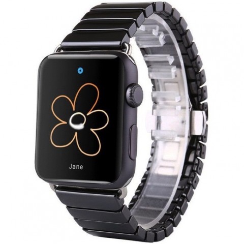 Браслет керамический для Apple Watch 42mm, черный-2
