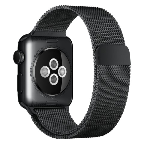 Миланский сетчатый браслет 42/44мм для Apple Watch, цвета «чёрный космос»-1