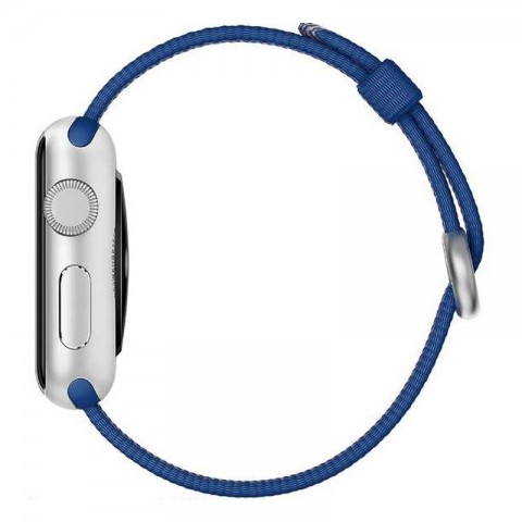Ремешок из плетёного нейлона 42/44мм для Apple Watch, синий/розовый-3