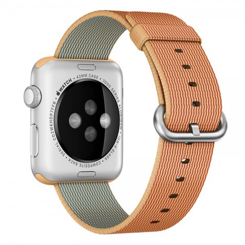 Ремешок из плетёного нейлона 42/44мм для Apple Watch, ореховый/розовый