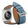 Ремешок Double Tour кожаный для Apple Watch 38/40/41mm, голубой