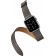Ремешок Double Tour кожаный для Apple Watch 42/44/45mm, серый