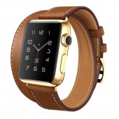 Ремешок Double Tour кожаный для Apple Watch 38/40/41mm, коричневый Ремешок Double Tour кожаный для Apple Watch 38/40/41mm, коричневый