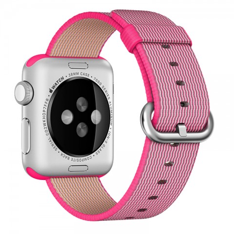 Ремешок из плетёного нейлона 38/40мм для Apple Watch, розовый