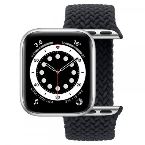 Монобраслет плетеный 38/40/41мм для Apple Watch, размер S, темно-серый-1