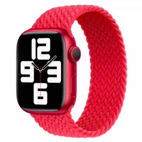 Монобраслет плетеный 38/40/41мм для Apple Watch, размер S, красный-2