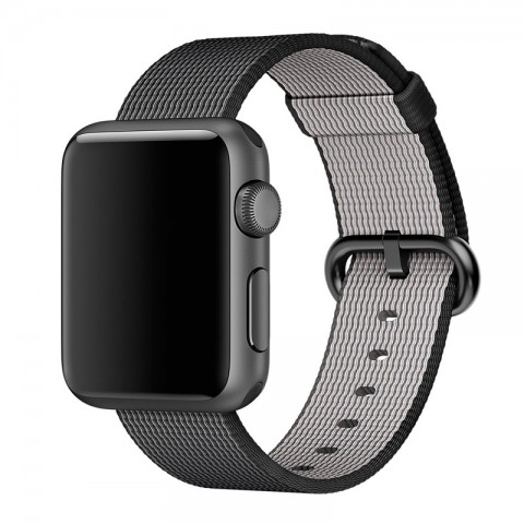 Ремешок из плетёного нейлона 38/40мм для Apple Watch, черный-2