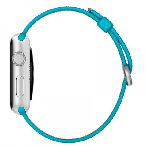 Ремешок из плетёного нейлона 38/40мм для Apple Watch, бирюзовый/серый-1