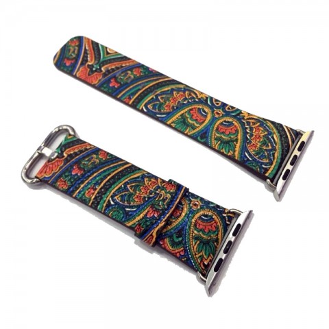 Ремешок кожаный с рисунком для Apple Watch 42/44 мм-2