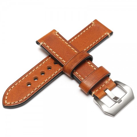 Ремешок кожаный с широкой пряжкой для Apple Watch 42/44мм, коричневый