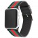 Ремешок нейлон-кожа 42/44мм для Apple Watch, зеленый/красный