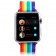 Ремешок нейлон-кожа 42/44мм для Apple Watch, радуга