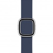 Ремешок кожаный с современной пряжкой 42/44мм для Apple Watch, размер М, синий Ремешок кожаный с современной пряжкой 42/44мм для Apple Watch, размер М, синий
